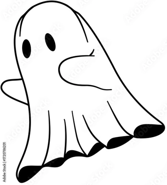 Obraz Spooky Ghost Halloween Illustration Vector