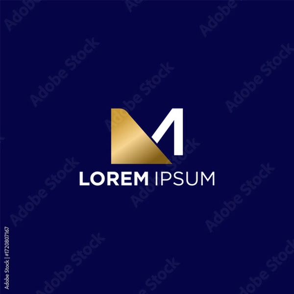 Obraz M and Plane Tail modern logo design ideas