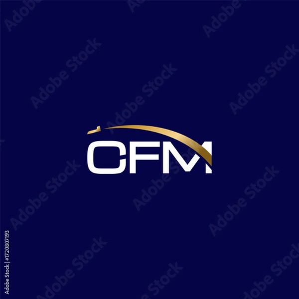 Obraz CFM Airplane wordmark logo design ideas