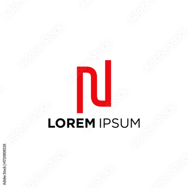 Obraz N Road logo modern design ideas