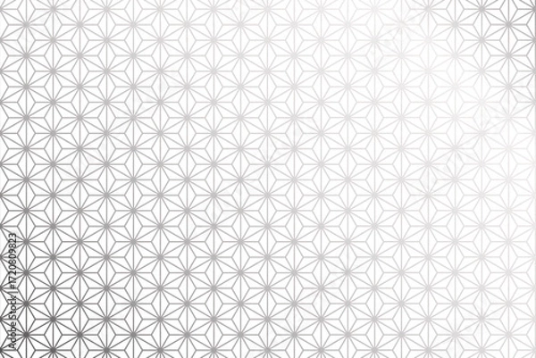 Fototapeta Asanoha Hemp Pattern Silver — Vector Transparent Background