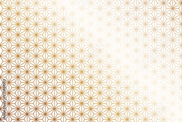 Fototapeta Asanoha Hemp Pattern Copper — Vector Transparent Background