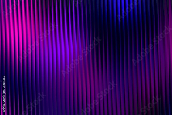 Fototapeta Illustration of dark abstract background with vibrant pink and blue vertical lines, creating a modern and dynamic texture for digital designs