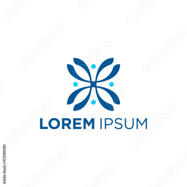 Obraz Flower and Freedom people modern logo design ideas