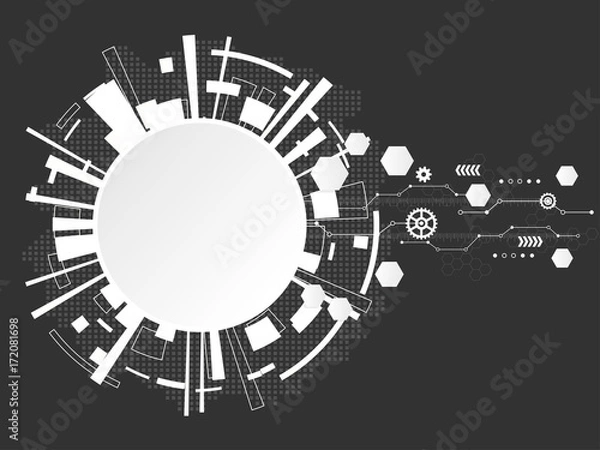 Fototapeta Abstract technological background. Vector illustration.