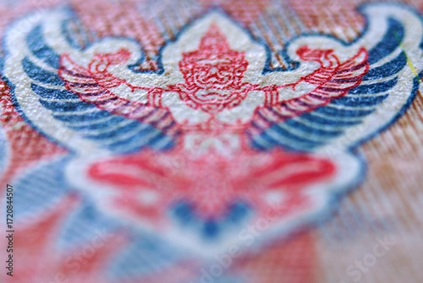 Fototapeta Colorful Traditional Pattern with Symbolic Design and Intricate Details
