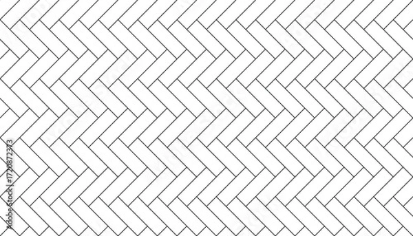 Obraz Herringbone tile seamless pattern minimal geometric design