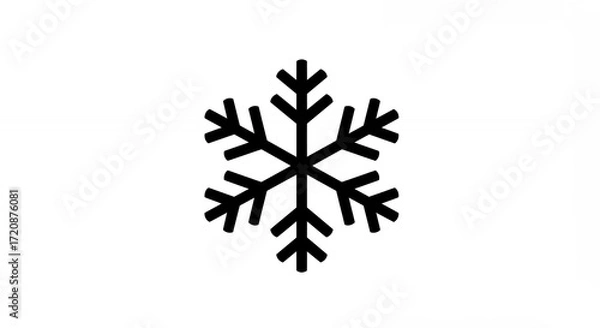 Obraz Simple snowflake icon