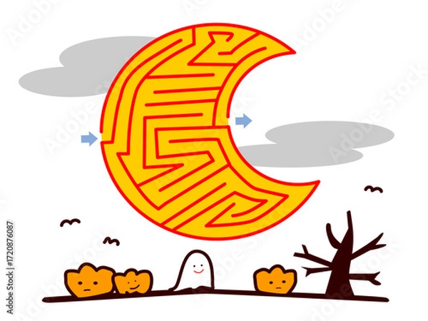 Obraz 三日月の迷路