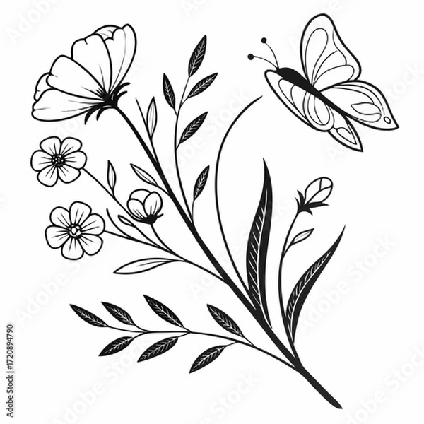 Fototapeta vector floral background