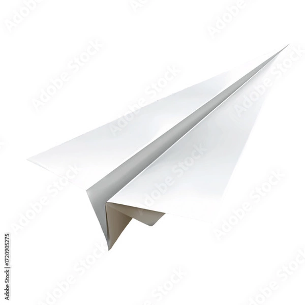 Fototapeta Paper Airplane isolated on transparent background