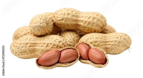 Fototapeta Roasted Peanuts In Shell Closeup