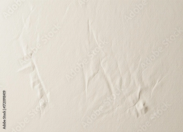 Fototapeta "Smooth recycled paper texture with a slight wrinkle effect, in a neutral beige color. Minimalist and organic."