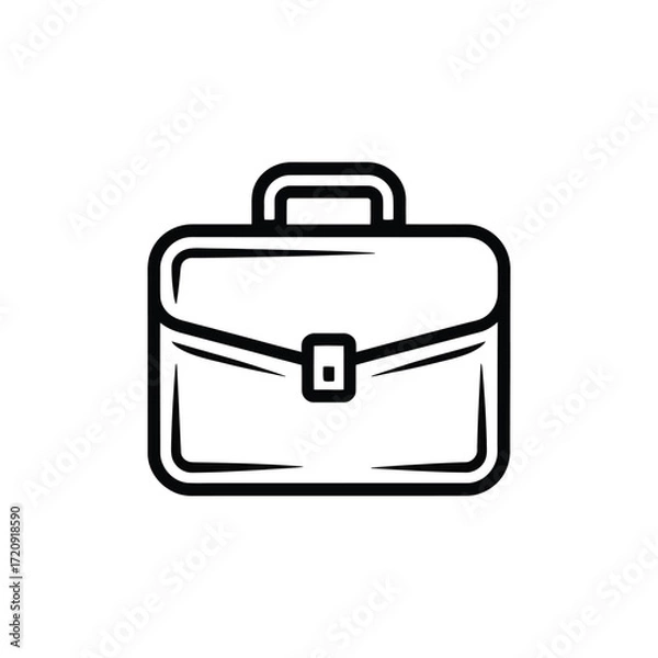 Obraz Simple outline icon of a briefcase symbolizing business and professionalism