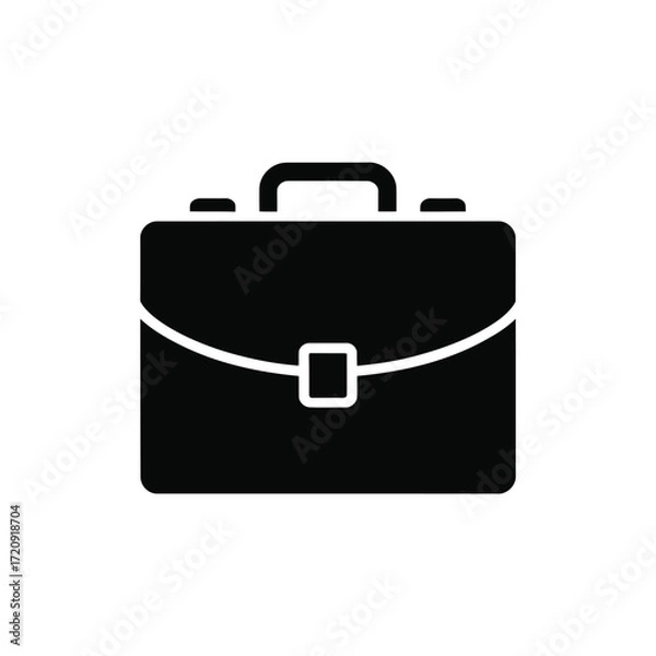 Obraz Iconic black briefcase silhouette symbolizing business and professionalism