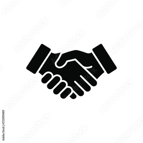 Obraz Business partnership agreement handshake symbol representing trust collaboration and deal closure