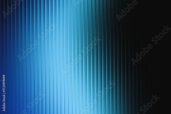 Fototapeta Abstract vertical blue lines with a dark gradient background