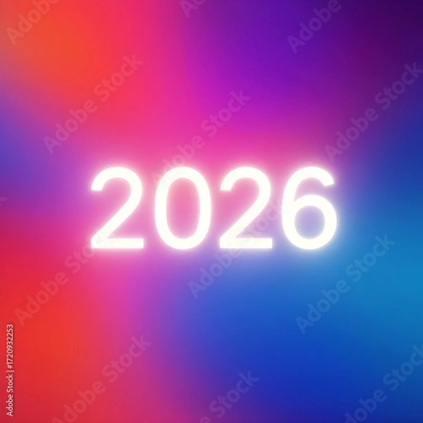 Fototapeta Abstract gradient with glowing 2026.