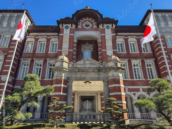 Obraz 東京駅の赤煉瓦駅舎