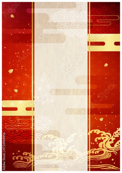 Obraz 金箔和柄背景