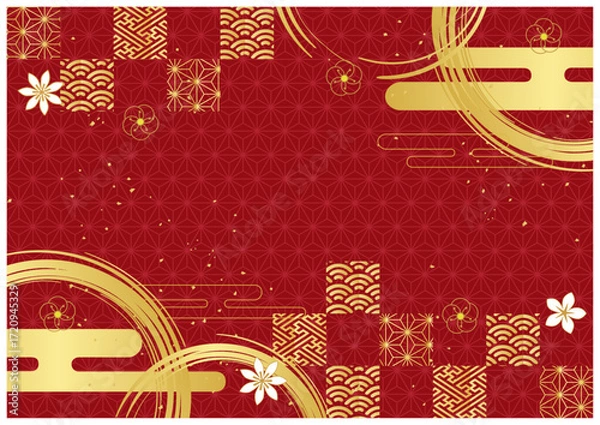 Obraz 金箔和柄背景