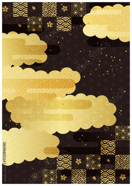 Obraz 金箔和柄背景