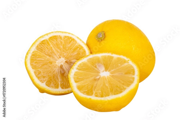 Fototapeta slices of fresh lemon. healthy fruits contain vitamin C