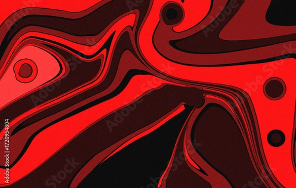 Obraz Intense red abstract background with swirling patterns creates a vibrant, dynamic, and modern visual perfect for eye-catching designs and creative projects