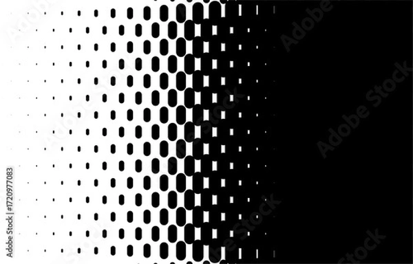 Fototapeta Black and White Halftone Gradient Pattern.
