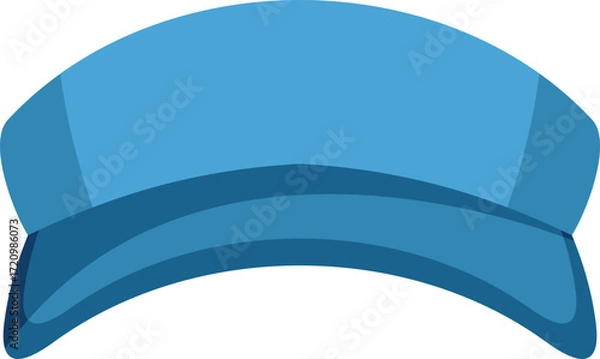 Fototapeta Blue baseball cap with a curved brim is presented from the front view