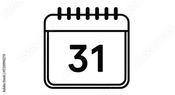 Fototapeta Calendar icon showing the 31st day of the month