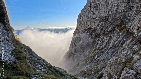 Fototapeta early fall on the mountains