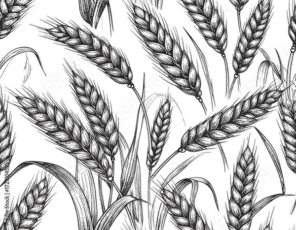Obraz Detailed wheat ear pattern