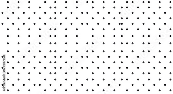 Fototapeta Minimalist black dots on white background creating a modern and versatile pattern for textile design, wallpaper, or abstract art projects