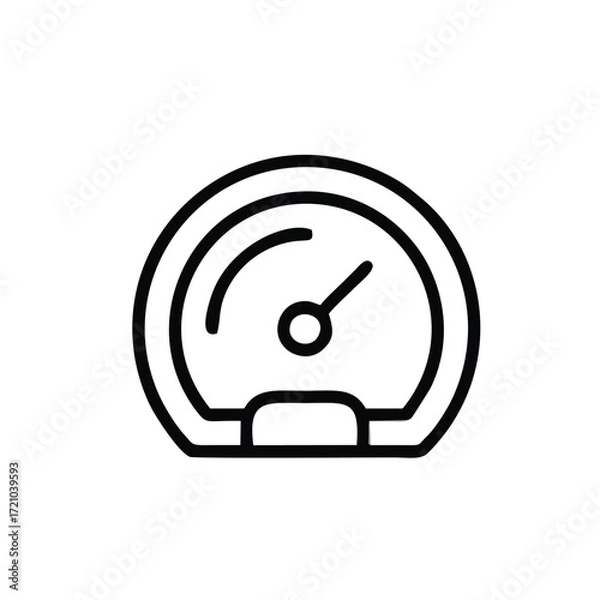 Obraz Speed test internet measure. Speedometer icon fast upload download rating. Quick level tachometer accelerate