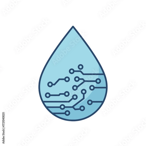 Fototapeta Digital Water Solutions A Smart Technology Approach to Water Management