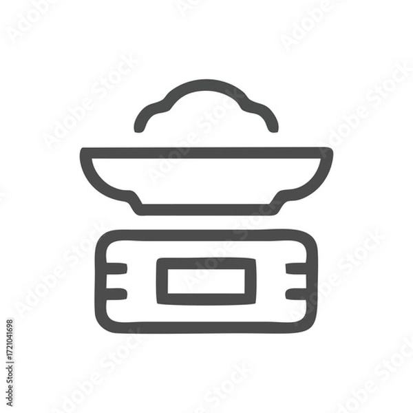 Fototapeta Weight scale icon isolated on white background. Weight scale icon in trendy design style. Weight scale vector icon modern and simple flat symbol for web site