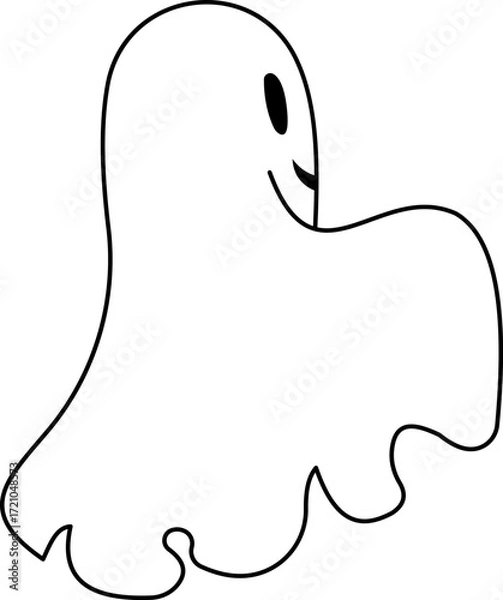 Obraz Flying ghost with a friendly expression