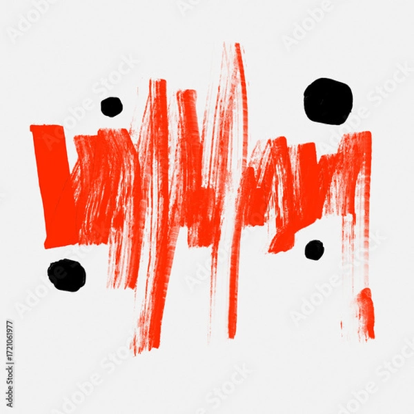 Obraz red paint splashes