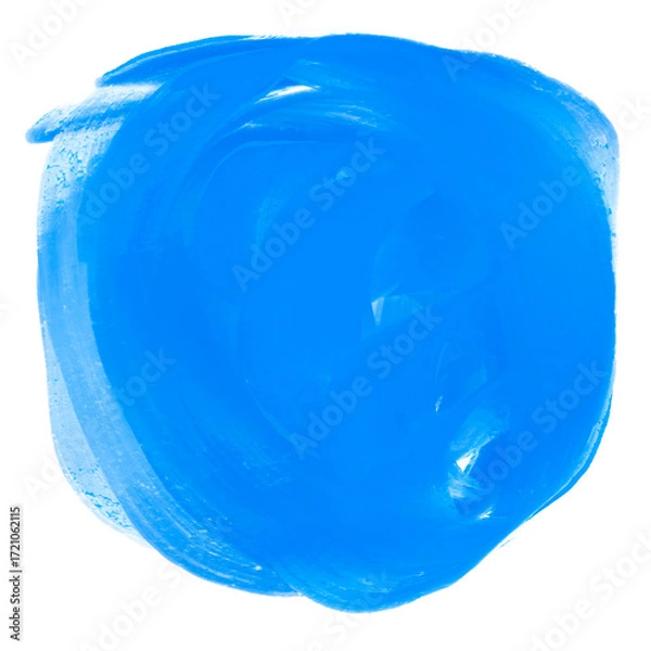 Obraz blue paint on white background