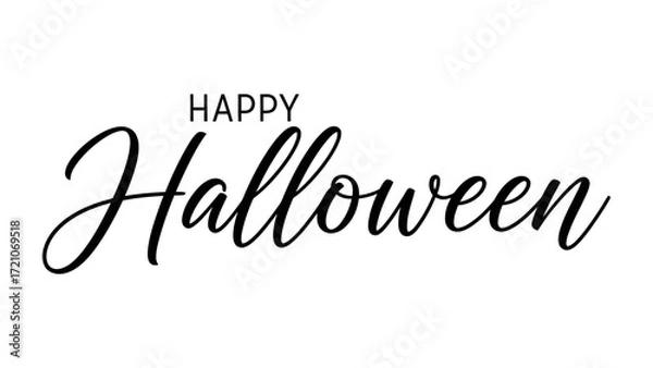 Fototapeta Happy Halloween Greeting: The image displays a elegant and stylized Happy Halloween greeting. it would evoke the celebratory and spooky spirit of the holiday.