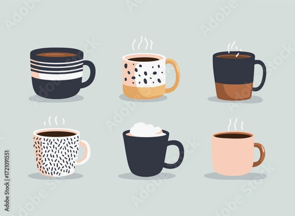 Obraz Coffee Mug Vector Bundle