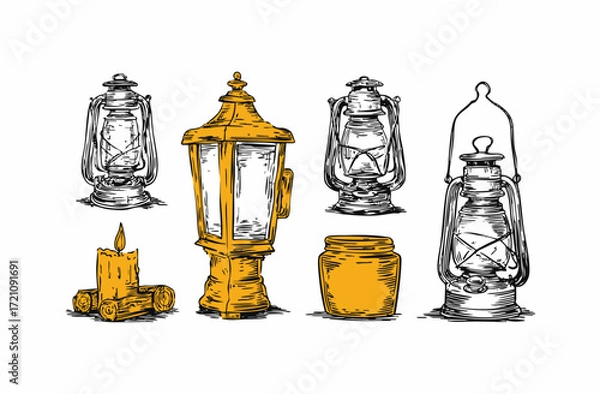 Obraz Lantern And Candle Pack