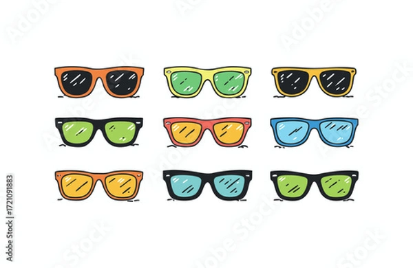 Obraz Sunglasses Vector Collection