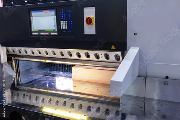 Fototapeta Production machinery in the paper industry, color printing in the packaging industry, color printing in the print media business