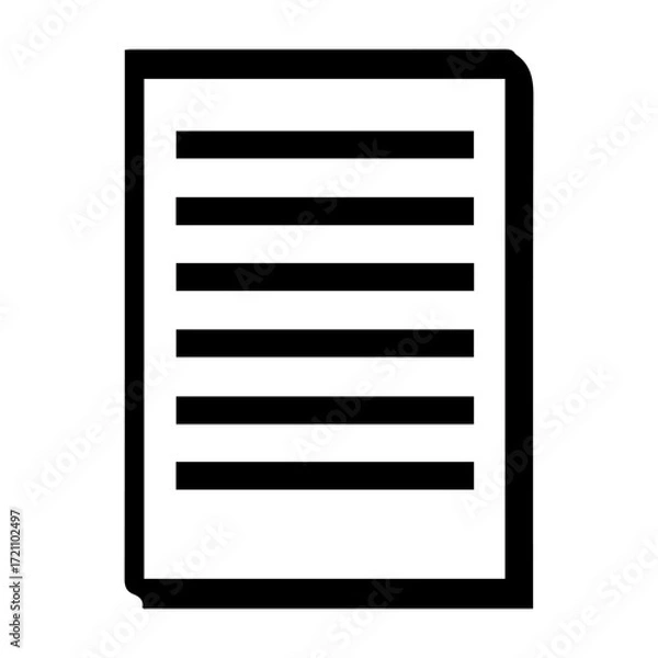 Fototapeta A black and white image of a piece of paper with a few lines on it. The paper is rectangular in shape and he is a blank sheet of paper