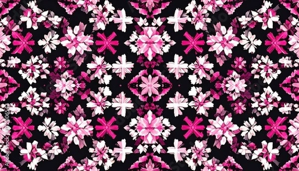 Obraz Abstract floral pattern, symmetrical design