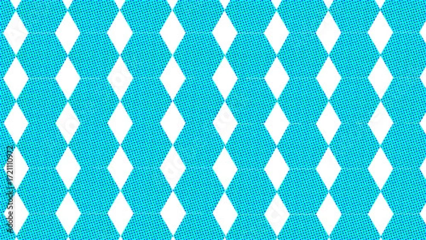 Fototapeta Trendy turquoise and white diamond pattern background with a modern aesthetic for versatile graphic design projects or eye-catching website designs and creative presentations