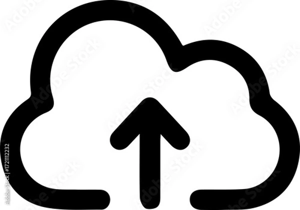Fototapeta cloud upload icon design for templates.