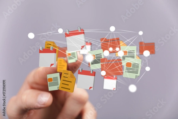 Fototapeta Efficiently manage and organize your digital files with our intuitive system. Improve workflow and productivity.